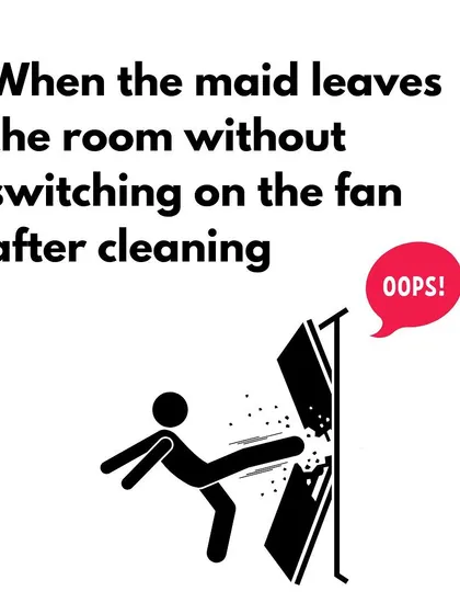 It's a small thing, but it's annoying when a room isn't aired out after cleaning. With our smart fan control, you can turn on the fan from anywhere, ensuring your home is always fresh.
