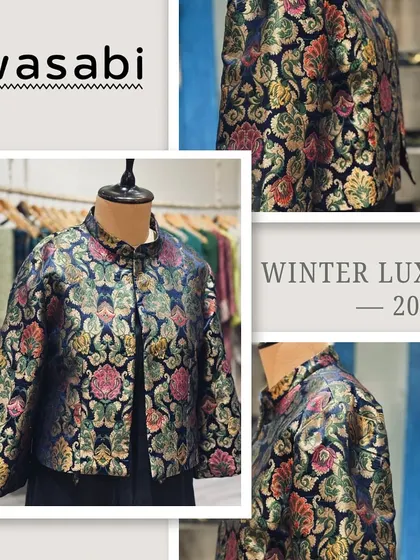 Winter luxe. This handcrafted brocade jacket is perfect for wrapping yourself in elegance. It’s where timeless tradition meets modern minimalism.