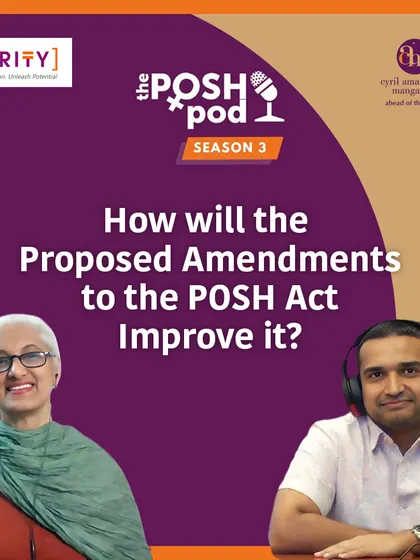 We analyze the proposed amendments to the POSH Act in this podcast episode. Our partners discuss how extending the time limit for complaints and removing the conciliation process could impact how cases are handled.