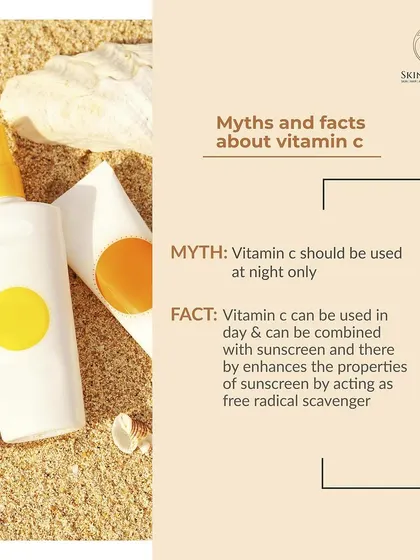 Contrary to popular belief, Vitamin C is a great addition to your daytime routine. When layered under sunscreen, it acts as an extra layer of defense against environmental damage by neutralizing free radicals.