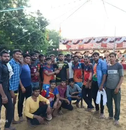 Another group photo celebrating our victory at the Etah District tournament.