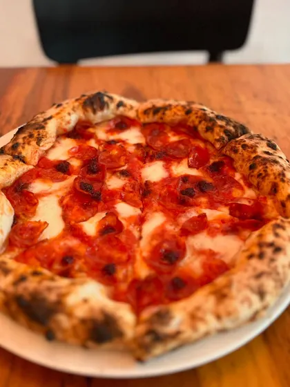 Spice up your day with our Nduja & Soppressata Pizza! A perfect duo of bold flavors.