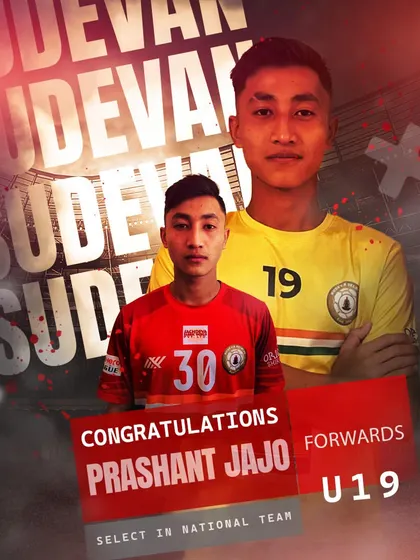 Congratulations to our forward, Prashant Jajo, on his selection to the U19 National Team for the SAFF Championship. Another Sudevan answering the nation's call.