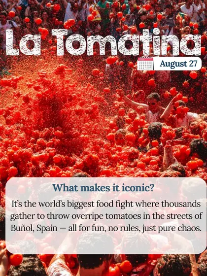 Forget everything you know about food fights. This is La Tomatina in Spain, the world's biggest tomato battle, and yes, it's as wild as it looks. We plan trips for moments like these where you can just let go and embrace the chaos.