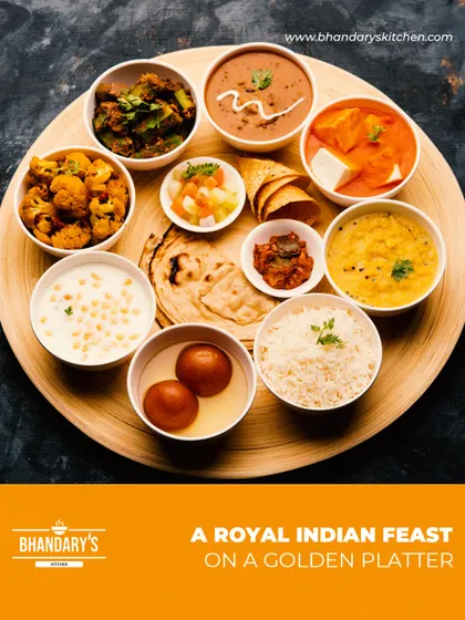 I believe in feasts that are a treat for all senses. This royal Indian thali is a perfect example, offering a complete culinary journey on a single platter, from rich curries and fresh bread to delightful sweets.