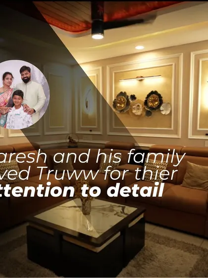 Naresh and his family loved the attention to detail in their project. This image captures their satisfaction with the intricate aspects of their new home design.
