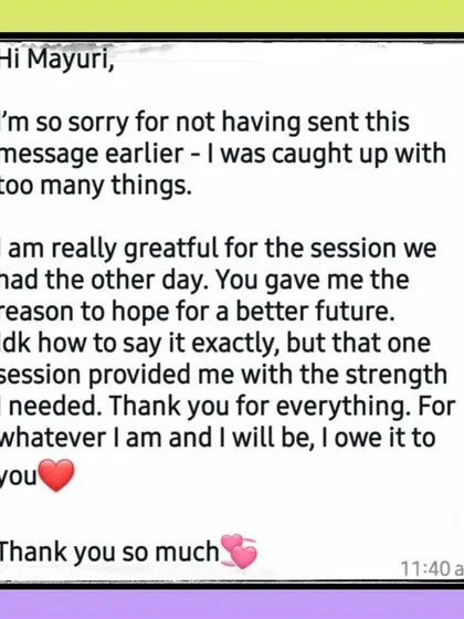 Sometimes a single session is all it takes to find the strength you need. This client's message speaks to the power of gaining a new perspective and finding a reason to hope for a better future through a tarot reading.