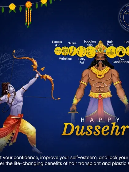 This Dussehra, conquer the inner demons of self-doubt. We are here to help you boost your confidence and look your best.
