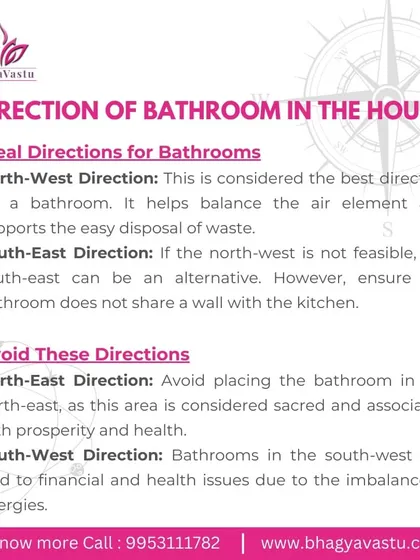 The direction of your bathroom affects your home's energy. This guide shows the ideal directions like North-West for waste disposal and directions to avoid like North-East, which is sacred, to prevent health and financial issues.