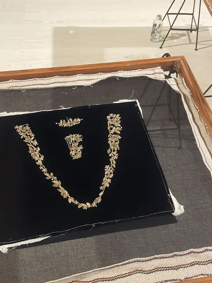 A look at the incredible craftsmanship of the Rahul Mishra x Tod's collection, displayed as art.