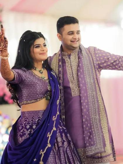 The happy couple at their haldi ceremony. It's always a joy to see them so happy.