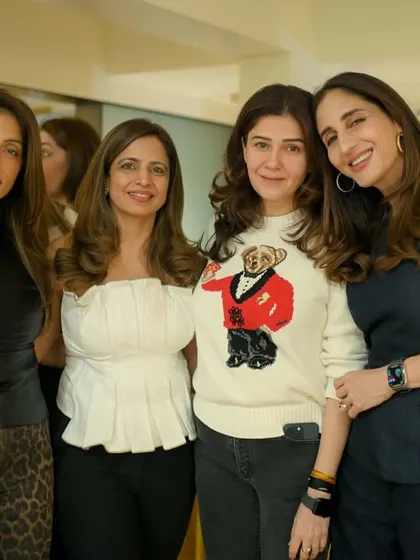 A candid moment from our one-year anniversary party. We are so grateful for our lovely members who make our Juhu studio feel like a true community.