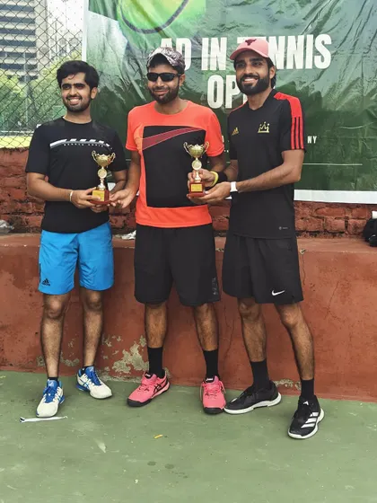 Three of our players celebrating their wins at the Ad In Tennis Open. Their hard work in training sessions is clearly paying off in matches.