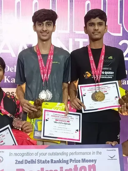Celebrating multiple wins at the 2nd Delhi State Ranking Championship. My players, including Lakshay and Alina, secured gold, silver, and bronze medals across various categories.