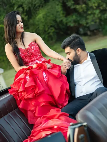 Further images showcasing my collection of modern gowns and lehengas. These photos provide different angles and details of each unique design, from romantic pre wedding shoots to elegant reception looks.