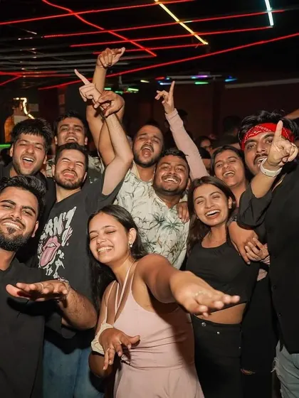 A group of friends having a great time at Toca.