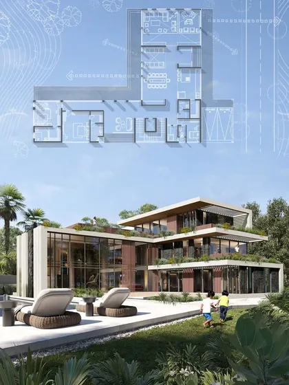The architectural plan and render for a luxurious joint-family villa in Powai. Our strategy was to use large windows and stepped landscapes to bring the environment in and the residents out.