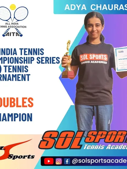 Congratulations to Adya Chaurasia for clinching the doubles title and reaching the singles semi-finals at the AITA Nationals U16 CS7 tennis tournament. A great all-round performance.