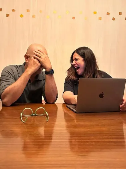 The joy and laughter of a successful client meeting. This is what it's all about.