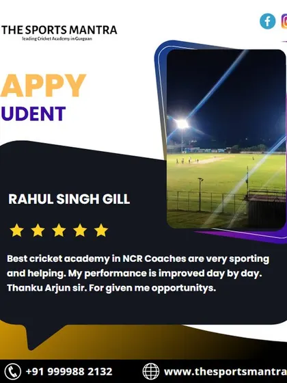 "My performance is improved day by day." A glowing review from our student Rahul Singh Gill, who thanks our coaches for their support and the opportunities provided.