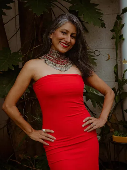 Style is your story, and I believe in embracing everything that makes you, you. This look combines a bold, vibrant dress with traditional Afghani jewelry, showing how you can mix elements to create a style that's uniquely yours and full of confidence.