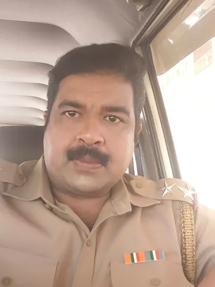 A selfie from inside a police vehicle during the shoot for 'Room No. 111'.