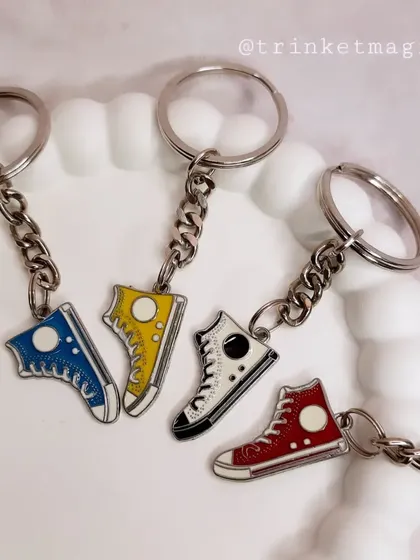 The full collection of my sneaker keychains. With four different colors to choose from, you can pick the one that best matches your style.