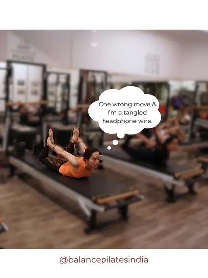 "One wrong move & I'm a tangled headphone wire." The struggle for graceful movement is real.