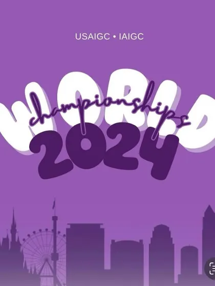 The official banner for the USAIGC World Championships 2024. For our gymnasts, this represents the pinnacle of their hard work and the opportunity to test their skills against the best in the world.