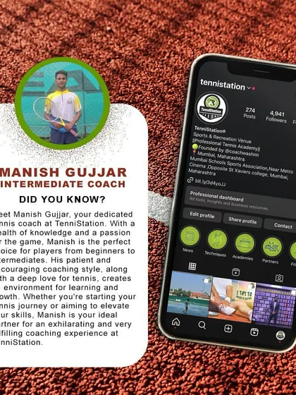 Meet Manish Gujjar, our dedicated Intermediate Coach. His patient and encouraging coaching style creates a perfect environment for players of all levels to learn and grow.