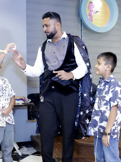 Our magician invites kids to participate in the tricks, making the show even more exciting and memorable for the birthday guests.