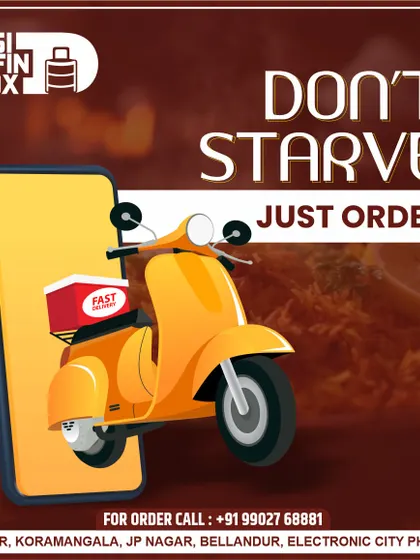 Don't starve, just order. With easy online ordering through my website or apps, a delicious homemade meal is just a few clicks away. My delivery scooter is always ready to bring food to you.