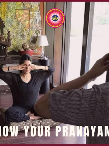 Me practicing Bhramari (humming bee breath) with my teacher, Srivatsa Ramaswami. Pranayama is a practice of taking out the "cobwebs of the mind," leading to immense clarity.