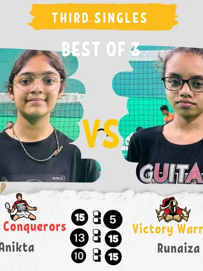 The Third Singles match from Day 2. A close match with the Victory Warriors emerging victorious.