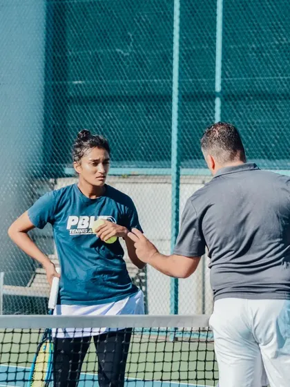 A practice session in Tbilisi with my coach. Constant communication and tactical adjustments are a big part of my process and my coaching style.