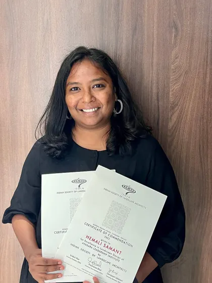 I was happy to receive two awards from the Indian Society of Landscape Architects (ISOLA) for my work on the Avasara Leadership Institute and Naturals NOW projects.