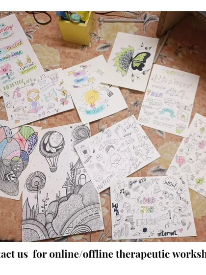 Here is a beautiful collection of artworks from one of my online doodling workshops. It's amazing to see the diverse creativity and personal expression that comes from such a simple and accessible art form.