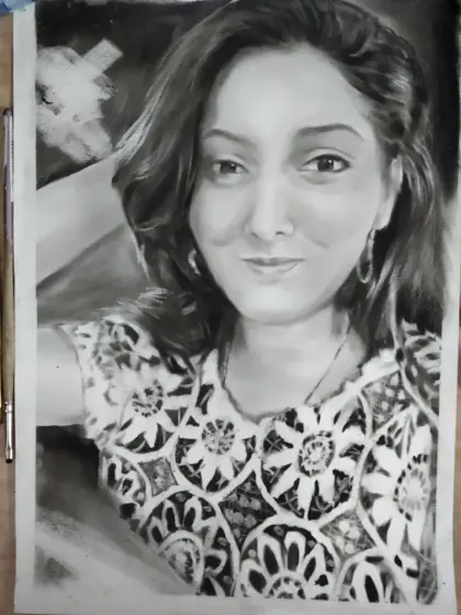 A gallery of my portraits created using the dry brush technique with black oil paint. This method allows for incredible realism and texture, perfect for capturing every detail from hair to clothing.