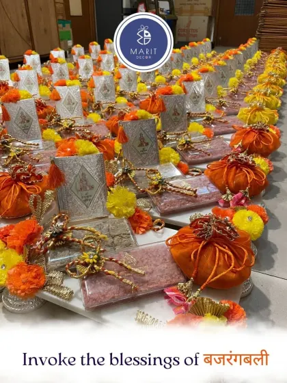 Preparing a large order of my Hanuman Chalisa hampers. It's a blessing to be able to create these sacred gifts that bring peace and devotion to so many homes.