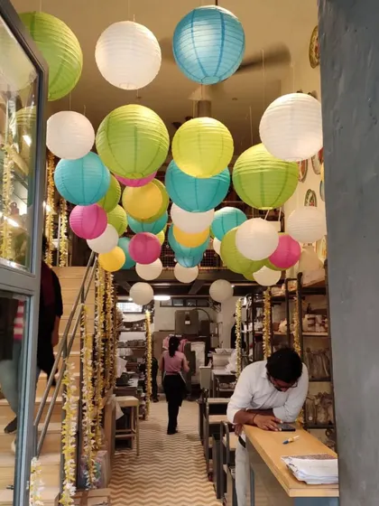 From the colorful lanterns to the hand-painted plates on the wall, our Nehru Place studio is designed to inspire. Plan your visit and immerse yourself in the world of pottery.