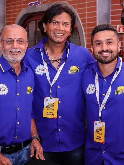 With the team management at the Mysuru Warriors auction. Building a team is a collaborative process requiring a clear and unified strategy.