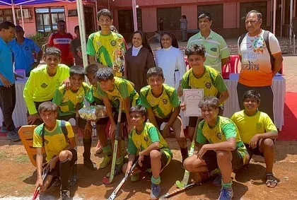 A fantastic run of victories for our St. Stanislaus hockey team, winning three trophies in one week. Here they are celebrating at the Durello Convent Hockey tournament.