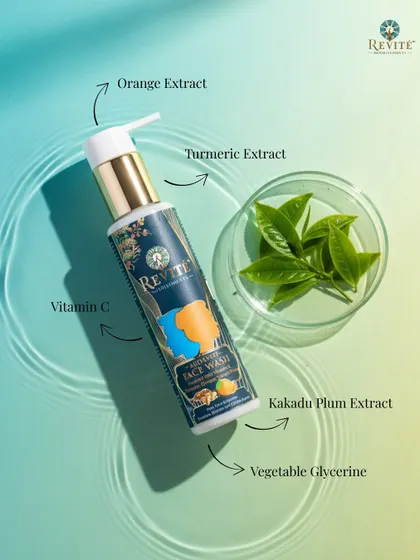 Brighten your skin the natural way. This flatlay showcases the key ingredients in my Ardayati Vitamin C Face Wash, like turmeric and Kakadu plum, which gently cleanse while giving your skin a radiant, healthy glow.