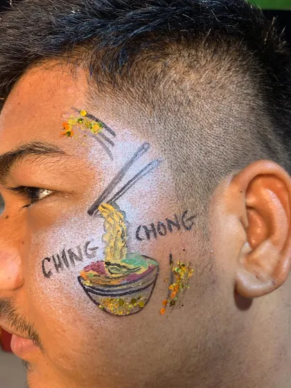 A truly custom design for a noodle lover. We can paint almost anything you can think of.