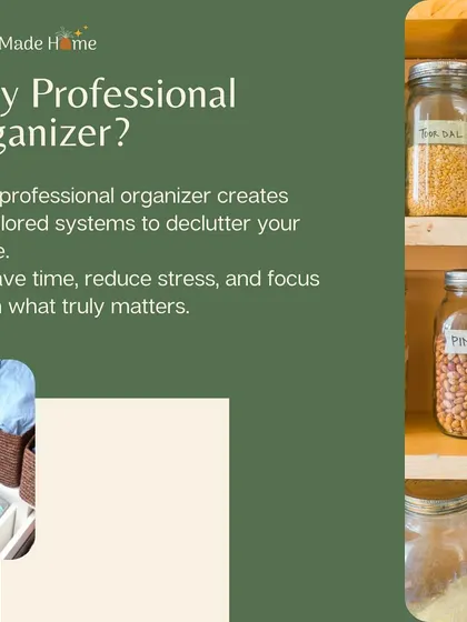Why hire a professional organizer? We create tailored systems to declutter your life, helping you save time, reduce stress, and focus on what truly matters.