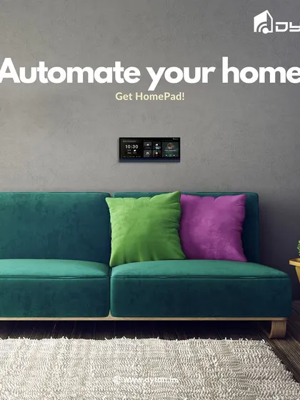Automate your home and take control with the HomePad. It integrates perfectly into colorful and vibrant living spaces, proving smart tech can also be stylish.