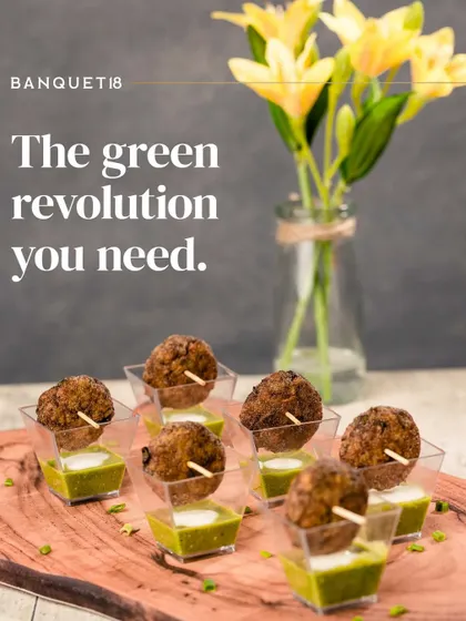 The green revolution you need. Our Hara Bhara Kebabs, presented in an elevated style, show that even the most familiar dishes can be given a fresh, modern perspective.