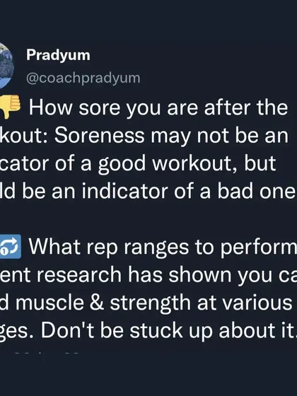 Beginners often focus on the wrong things, like how long they're in the gym, how much they sweat, or how sore they are the next day. None of these are reliable indicators of a good workout. I teach you to focus on the real metrics of progress: progressive overload and consistent execution.