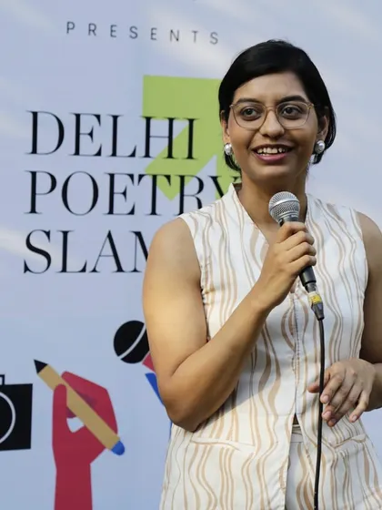 Our founder, Saumya, performing a poem about the struggles and rewards of choosing a career in the arts. We lead by example and believe in the power of performance.