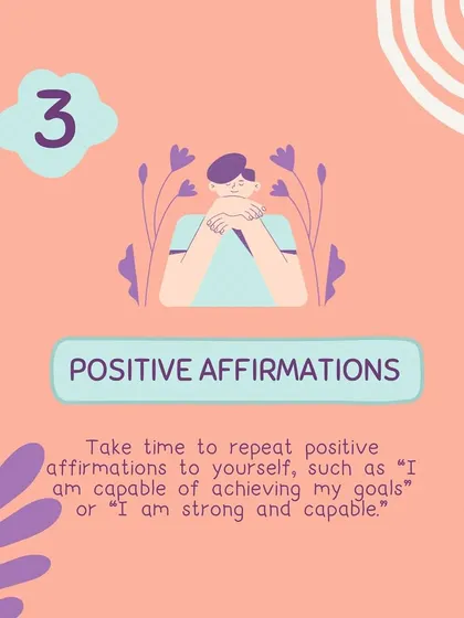 A duplicate image explaining the practice of positive affirmations.